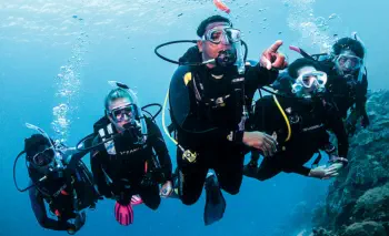 padi dive master guiding dives
